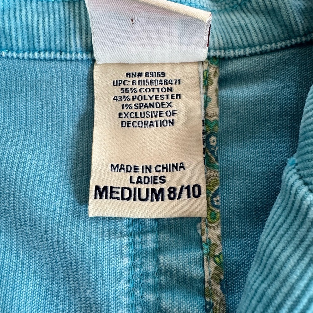 Vintage retro Faded Glory Blue Corduroy Blazer Classic Tailored Fit - Picture 5 of 8